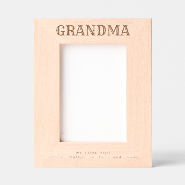 Cadres Gravés Nous t'aimons grand-mère (Recto)
