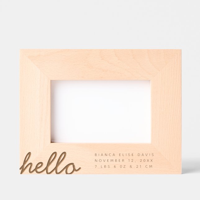 Cadres Gravés Nouveau garde photo Info bébé (Recto)