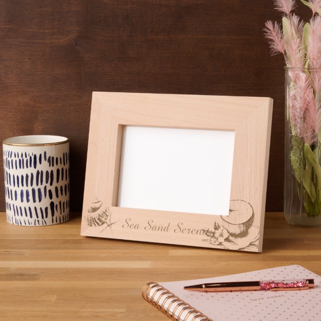 Cadres Gravés Ocean Beach Tropical Flower Coconut Starfish (Gauche)