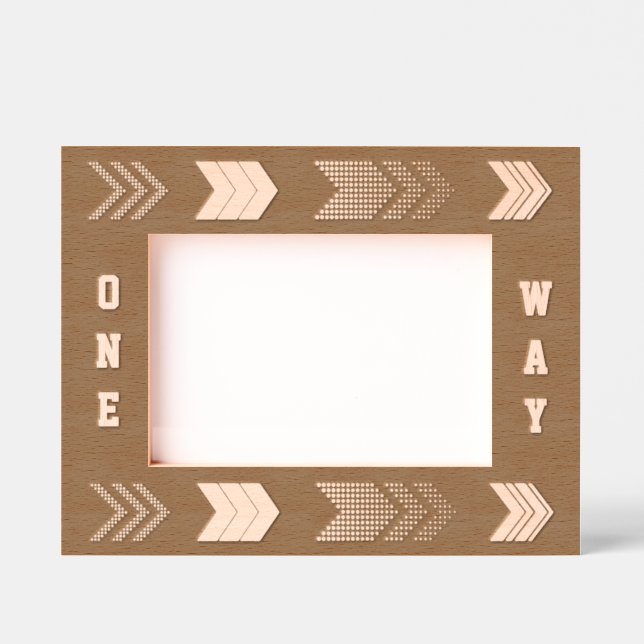 Cadres Gravés One Way Etched Wooden Frame Engraved Frames (Recto)