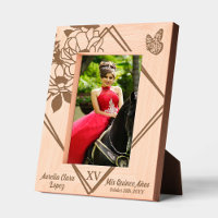 Papillon géométrique floral Quinceañera Mis XV 15