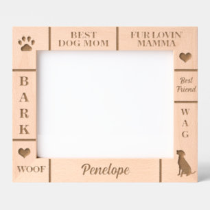 Cadres Gravés Paysage 10x8 MEILLEUR Chien MOM Nom personnalisé