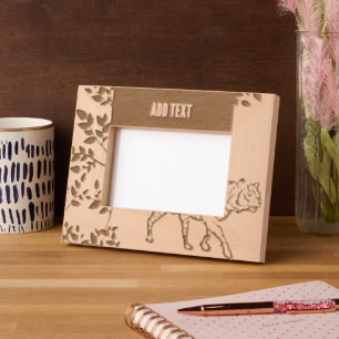 Cadres Gravés Paysage personnalisé 6" x 4", FrameStyle : Engr na