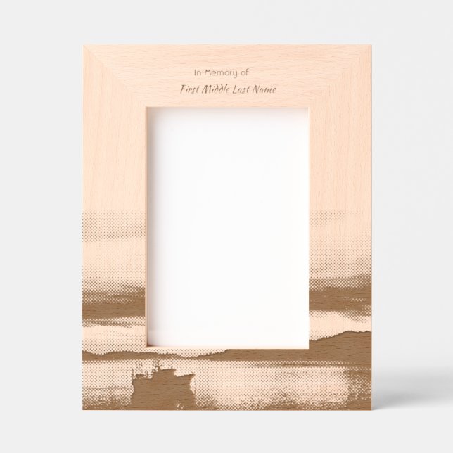 Cadres Gravés Pêcheur de bateau de pêche Memorial Keepsaké (Recto)