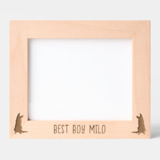 Cadres Gravés Personalisé Berger Allemand Silhouette gravée P