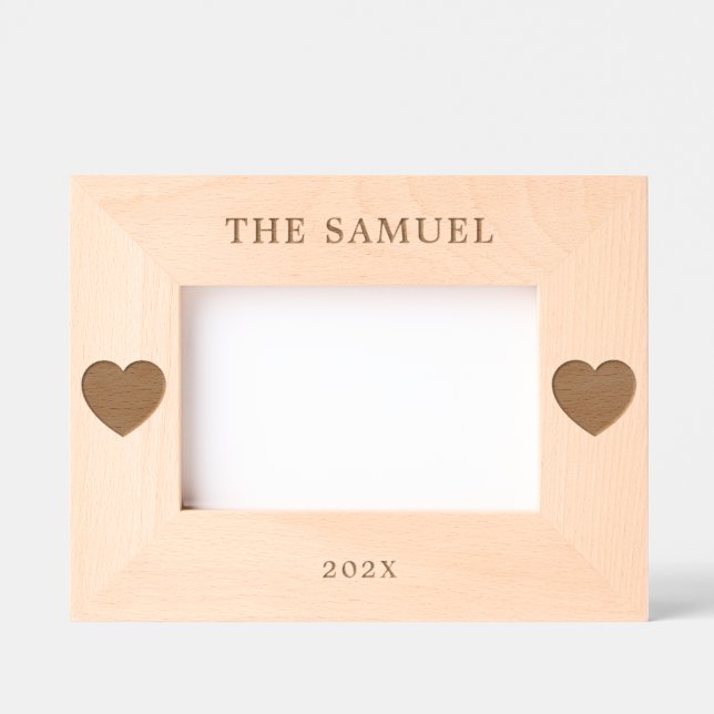 Cadres Gravés Personalized [Family/Couples] Name Wooden (Recto)