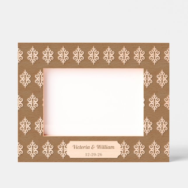 Cadres Gravés Personalized Vintage Lace Picture Frame  (Recto)