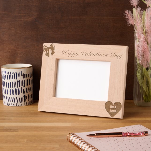 Cadres Gravés Personnalisé "Jour des Valentines" (Gauche)
