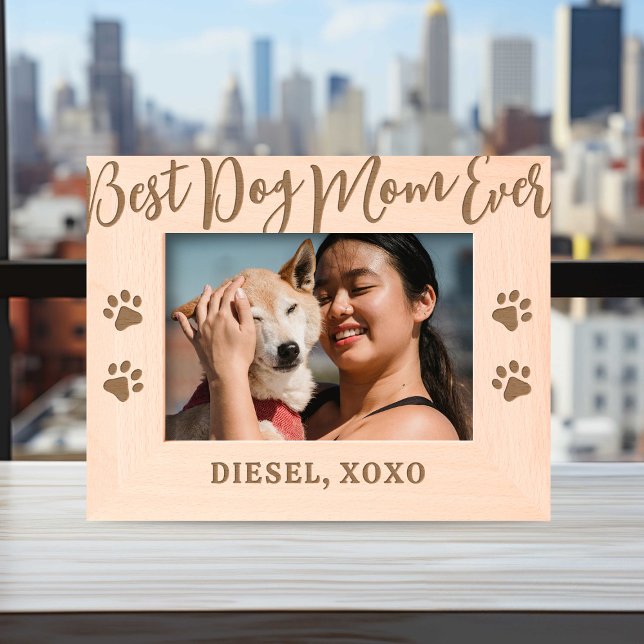 Cadres Gravés Personnalisé Meilleure maman chien jamais (Créateur téléchargé)