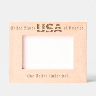 Cadres Gravés Personnalisé Patriotic USA et Drapeau
