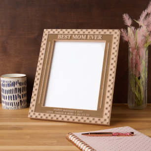 Cadres Gravés Personnalisée Elegant Best Mom Ever Mother's Day
