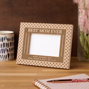 Cadres Gravés Personnalisée Elegant Best Mom Ever Mother's Day