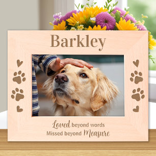 Cadres Gravés Pet Dog Memorial personnalisées en bois photo