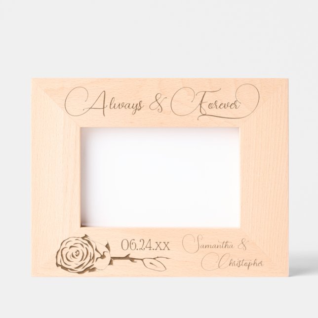 Cadres Gravés Petit Mariage Rose toujours et toujours élégant (Recto)