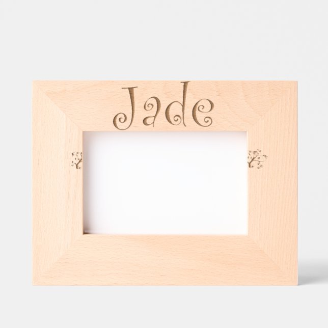 Cadres Gravés Photo frame Jade trendy first name (Recto)