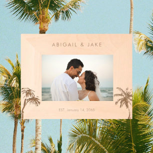 Cadres Gravés Photo personnalisée de mariage sur la plage