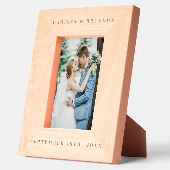 Cadres Gravés Photo personnalisée Mariage Couple Names (Custom Personalized Wedding Couple Names Photo Engraved Frames)