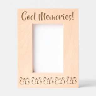 Cadres Gravés Pingouins personnalisés, Souvenirs Cool, Portrait 