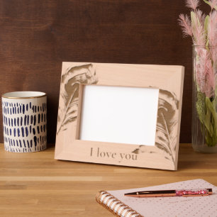 Cadres Gravés Plumes de paon amour