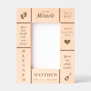 Cadres Gravés Portrait 4x6 Nouveau bébé personnalisé