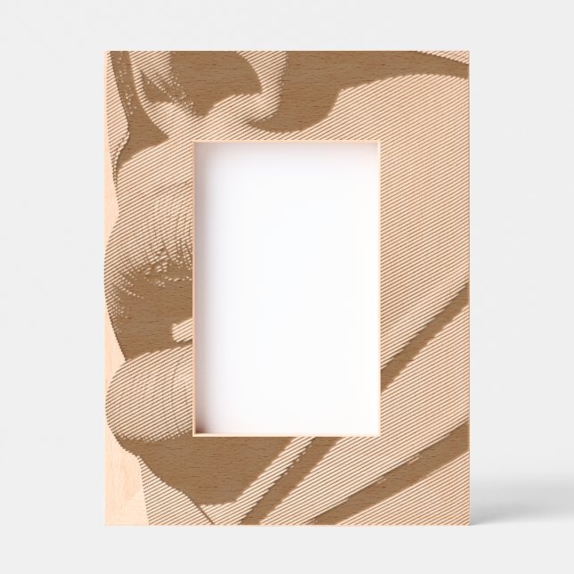 Cadres Gravés Portrait personnalisé 4" x 6", FrameStyle : nature (Recto)