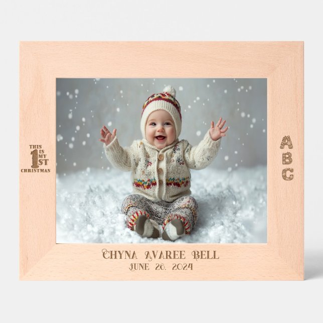 Cadres Gravés Premier Noël du bébé (Créateur téléchargé)