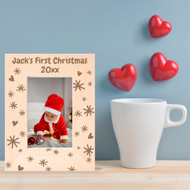 Cadres Gravés Premiers Coeurs de Noël Snowflakes mignon et simpl (Créateur téléchargé)