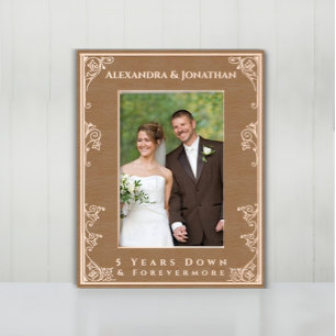 Cadres Gravés Romantic Forevermore photo Mariage nouvellement ma