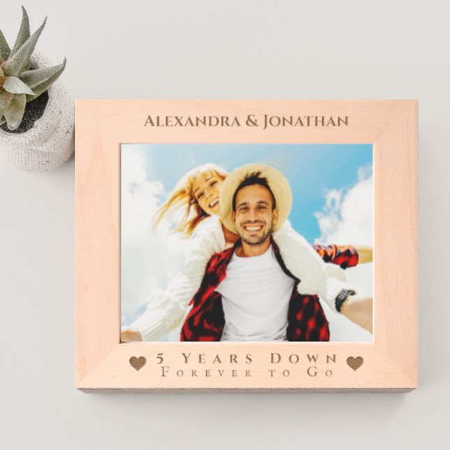 Cadres Gravés Romantique Deux Coeurs Nouveau marié Mariage Photo (Créateur téléchargé)