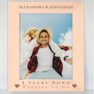 Cadres Gravés Romantique Deux Coeurs Nouveau marié Mariage Photo