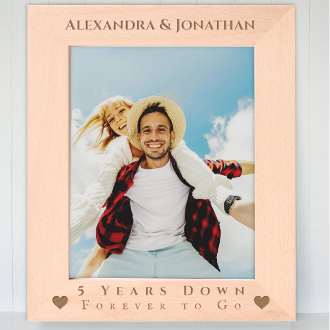 Cadres Gravés Romantique Deux Coeurs Nouveau marié Mariage Photo (Créateur téléchargé)