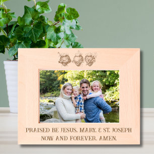 Cadres Gravés Sacré Coeurs Jésus Marie St. Joseph Religieux