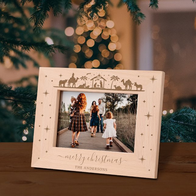 Cadres Gravés Scène Nativité Bébé Jésus Christ (Créateur téléchargé)