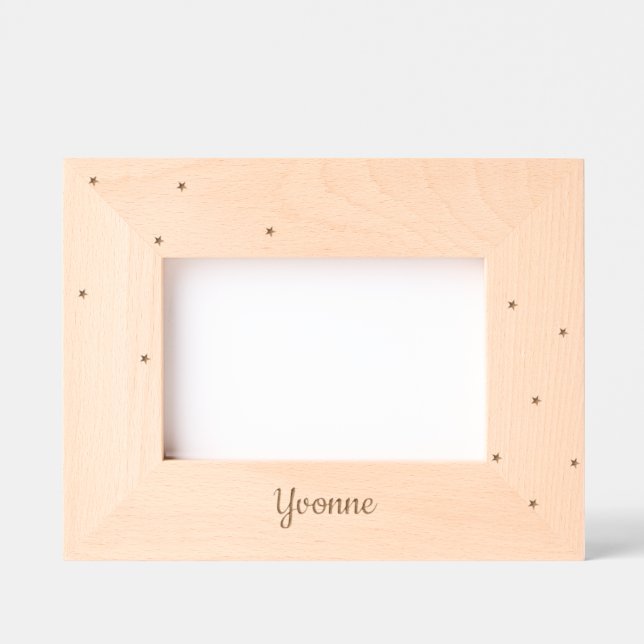 Cadres Gravés Semis de Petites Étoiles et Nom (Recto)