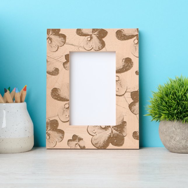 Cadres Gravés Shamrock vert St Patrick iPhone 5 Coque-Mate (Recto)