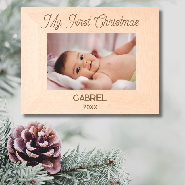 Cadres Gravés Simple Élégant Mon premier Noël (Créateur téléchargé)