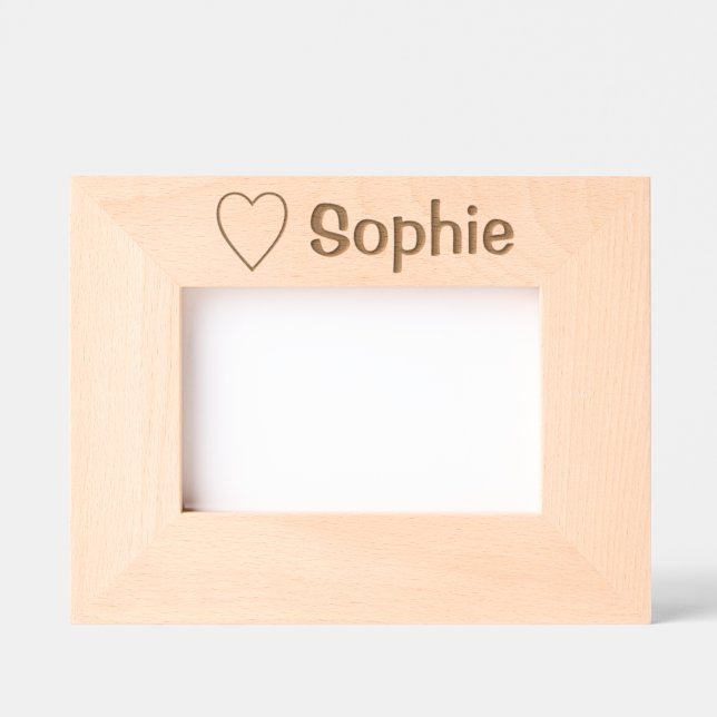 Cadres Gravés Sophie d'amour du coeur (Nom) (Recto)