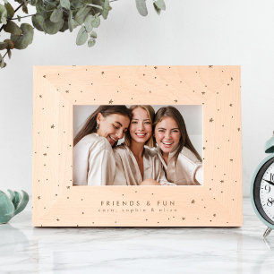 Cadres Gravés Stars et points amusants simple personnalisé