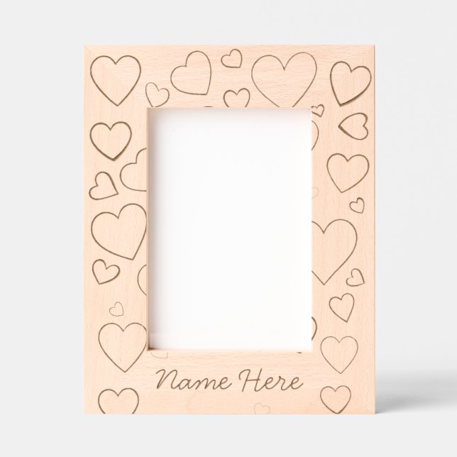Cadres Gravés Sweet Hearts Personalized Engraved Frame (Recto)