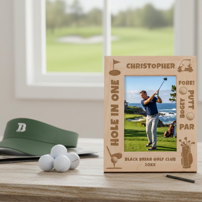 Cadres Gravés Termes de golf personnalisés et icônes (Créateur téléchargé)