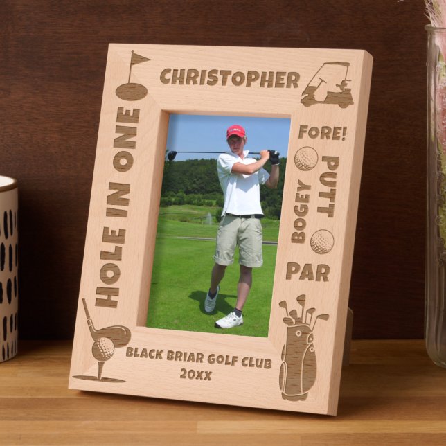 Cadres Gravés Termes de golf personnalisés et icônes (Créateur téléchargé)
