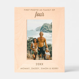 Cadres Gravés Texte personnalisé gravé photo de la première fami