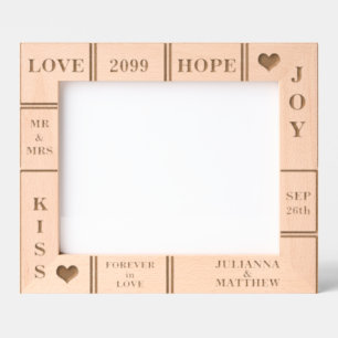 Cadres Gravés Texte personnalisé mariage ou anniversaire 10x8