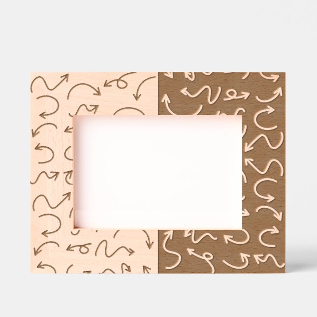 Cadres Gravés This Way Etched Wooden Frame Engraved Frames (Recto)