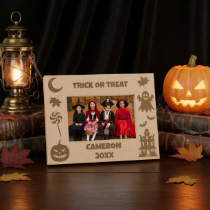 Cadres Gravés Trick Or Treat Halloween personnalisé