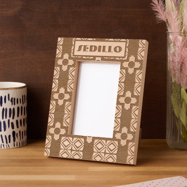 Cadres Gravés Turquoise Zia Tribal Brown Tan (Gauche)