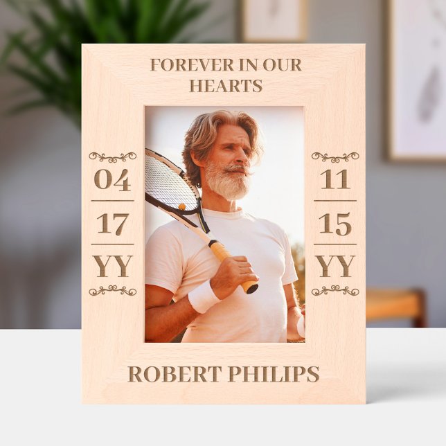 Cadres Gravés Typographie Élégante Pour Toujours Dans Nos Coeurs (Créateur téléchargé)