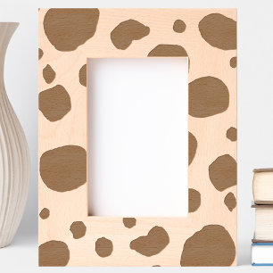 Cadres Gravés Vache amusante Imprimer Motif de points occidentau