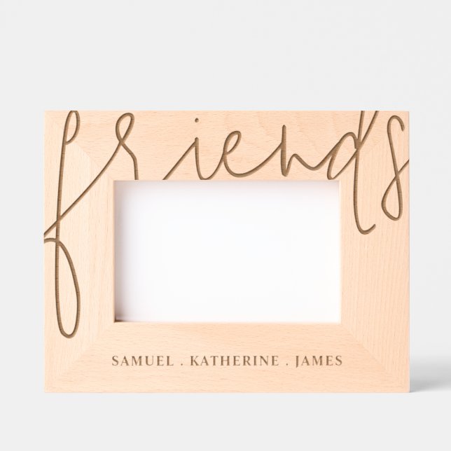 Cadres Gravés Valentine’s Day Personalized Best Friends Wooden (Recto)