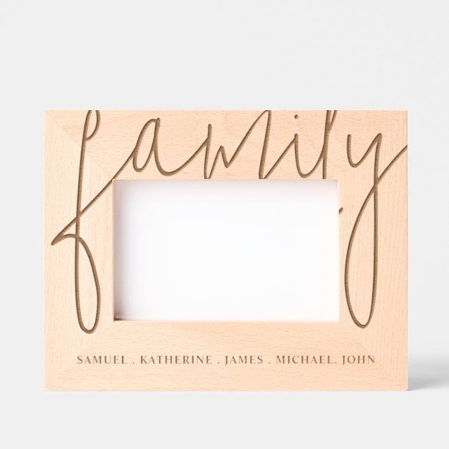 Cadres Gravés Valentine’s Day Personalized Family Name Wooden (Recto)